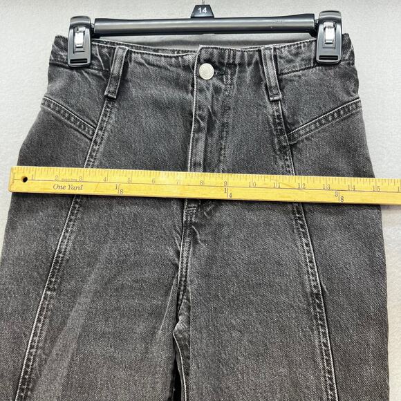 We The Free Jeans Women's 26 (2) Black Ultra Flare Wide Leg Boho Preppy Witchy - Picture 10 of 13